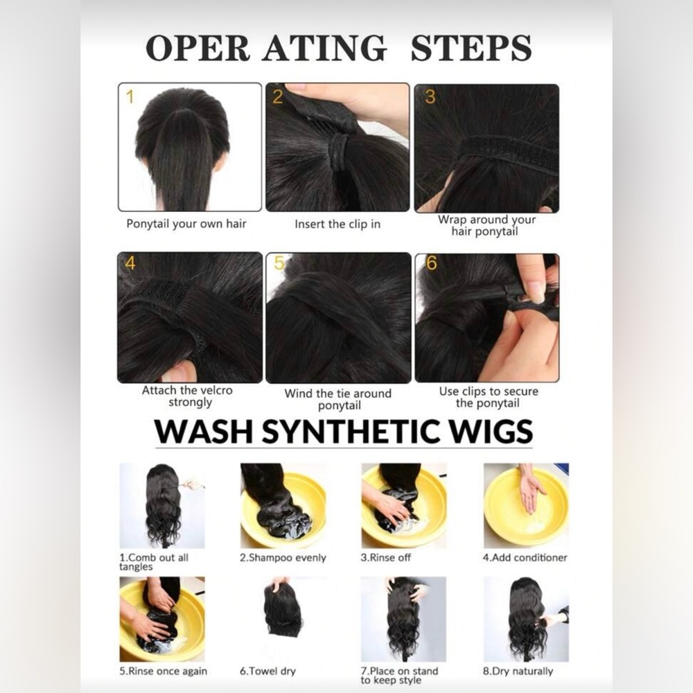 Balayage Wrap-Around Ponytail – Ombre Brown to Ash Blonde 32 “Extension - Picture 15 of 15